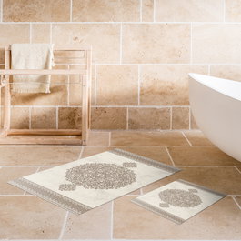 Mijölnir Juego de alfombras de baño de 2 piezas, Marrón